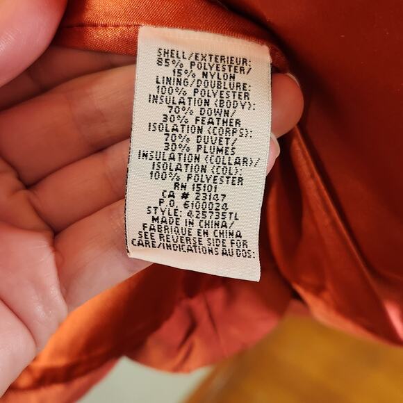 TALBOTS Coral Down Puffer Jacket with Shawl Collar, Size Small - Picture 12 of 13